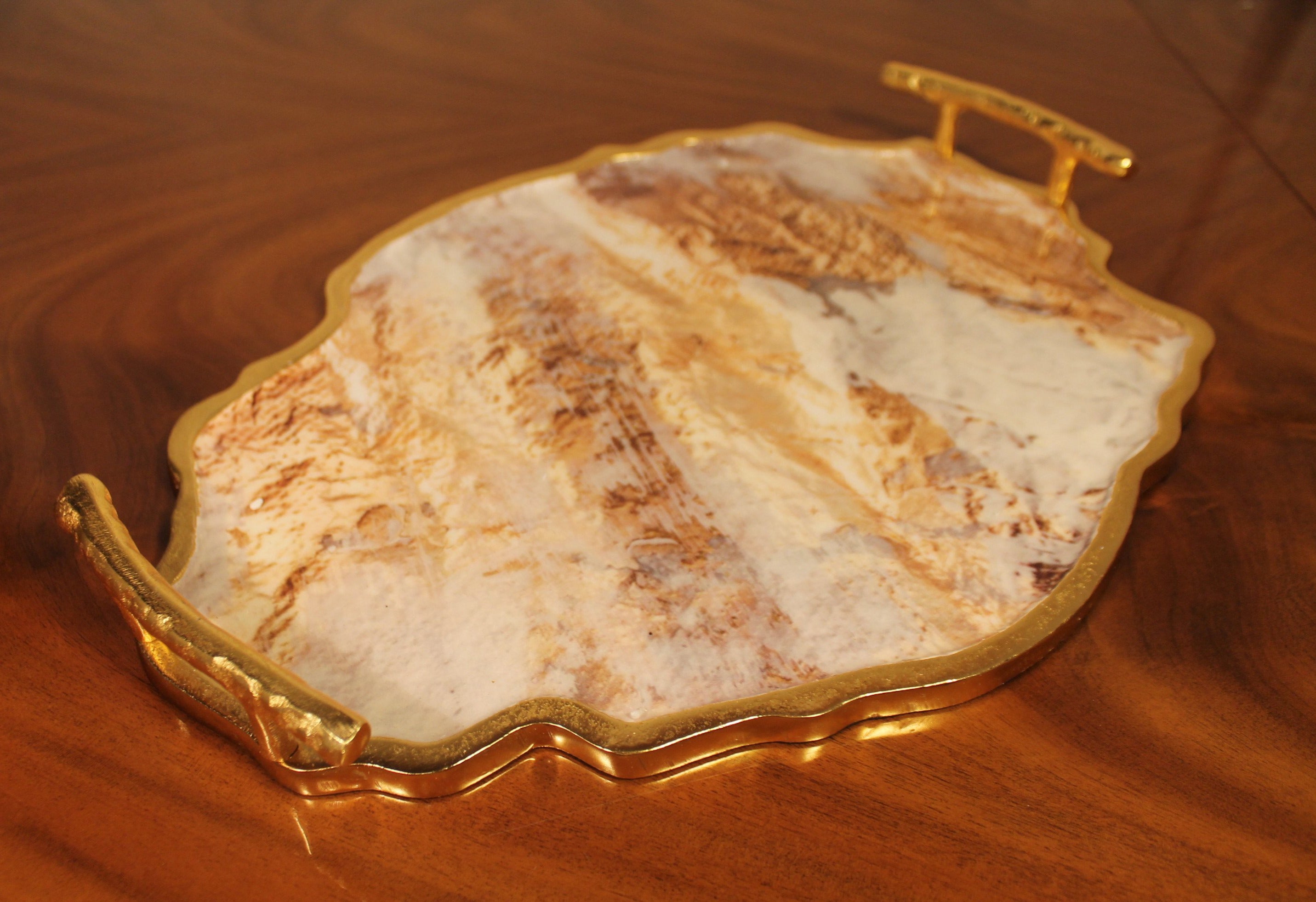 Number 6002: Resin marble tray