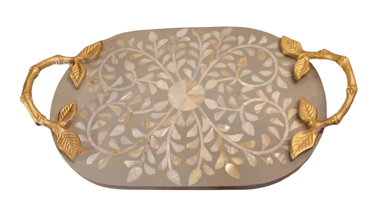 Number 6005: mother of pearl inlay tray.