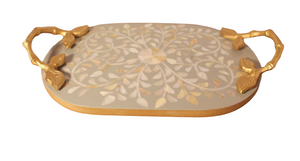 Number 6005: mother of pearl inlay tray.