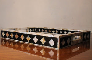 Number 6009: The black tray with mother of pearl inlay.